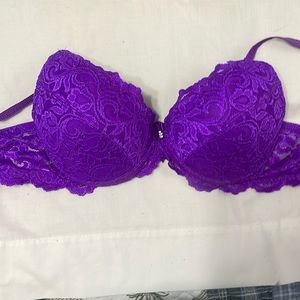 Purple push-up bra